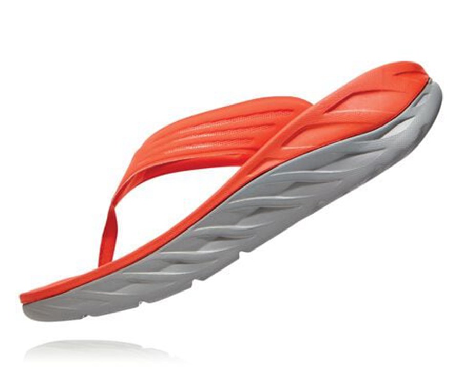 Hoka One One Sandale Panske Červené - ORA Recovery Flip - 35814-NPYB